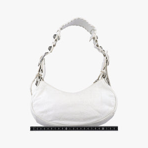 Pre-owned Balenciaga Le Cagole White lambskin shoulderbag | stylenewstar