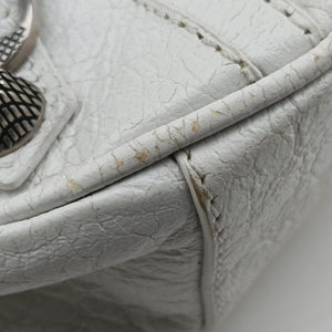 Pre-owned Balenciaga Le Cagole White lambskin shoulderbag | stylenewstar