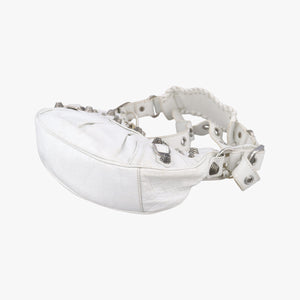 Pre-owned Balenciaga Le Cagole White lambskin shoulderbag | stylenewstar