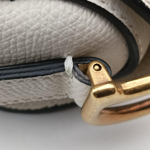 Pre-owned Christian Dior Saddle White Leather handbag | stylenewstar
