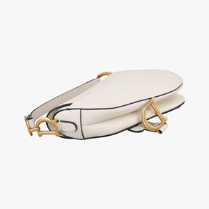 Pre-owned Christian Dior Saddle White Leather handbag | stylenewstar
