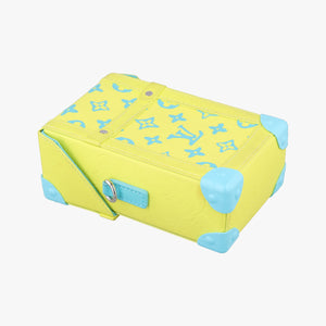 Pre-owned Louis Vuitton Vertical Trunk Yellow x Blue Monogram Playground M82007 shoulderbag | stylenewstar