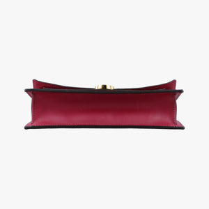 Pre-owned Louis Vuitton Portefeuille FLORE Chain brown×FUCHSIA Monogram Canvas×calf leather M69578 shoulderbag | stylenewstar