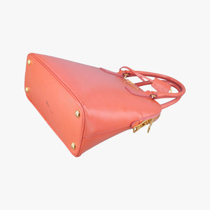 Pre-owned Prada Promenade Orange SAFFIANO patent BN2567 shoulderbag | stylenewstar