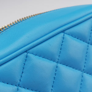 Vintage VERSACE La Medusa Camera Blue Leather shoulderbag | stylenewstar