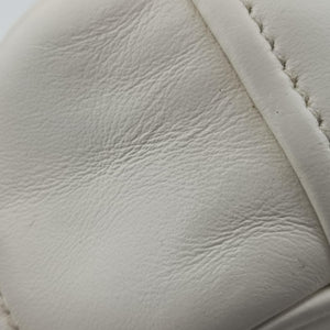 Pre-owned Prada Diagramme White Leather 1BD108 shoulderbag | stylenewstar