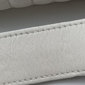 Pre-owned Prada Diagramme White Leather 1BD108 shoulderbag | stylenewstar