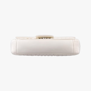 Pre-owned Prada Diagramme White Leather 1BD108 shoulderbag | stylenewstar
