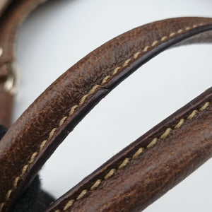 Pre-owned Gucci New Jackie Beige × Brown Canvas × Leather 124409 shoulderbag | stylenewstar