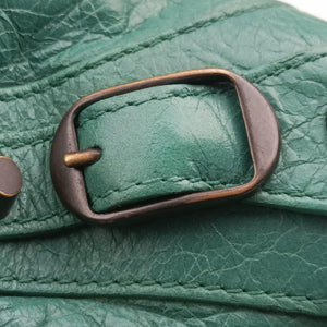 Pre-owned Balenciaga The Twiggy Green lambskin 128523 shoulderbag | stylenewstar