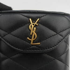 Pre-owned Yves Saint Laurent June Mini Black Leather 766793 shoulderbag | stylenewstar
