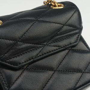 Pre-owned Yves Saint Laurent June Mini Black Leather 766793 shoulderbag | stylenewstar
