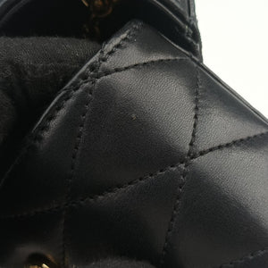 Pre-owned Yves Saint Laurent June Mini Black Leather 766793 shoulderbag | stylenewstar