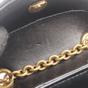 Pre-owned Yves Saint Laurent June Mini Black Leather 766793 shoulderbag | stylenewstar