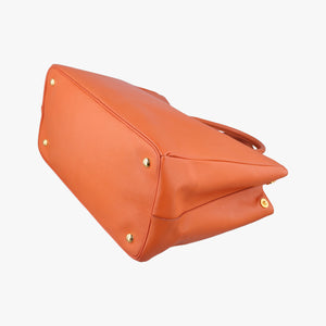 Vintage Prada Galleria Orange SAFFIANO Leather BN1844 handbag | stylenewstar