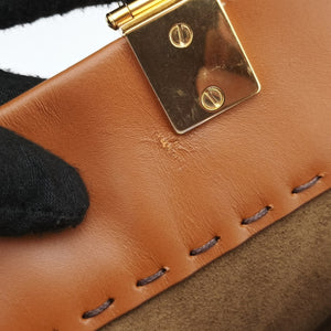 Pre-owned Fendi Sunshine Brown Leather 8BH372 handbag | stylenewstar