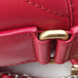 Vintage Chanel Gabrielle Red Leather A91810 shoulderbag | stylenewstar