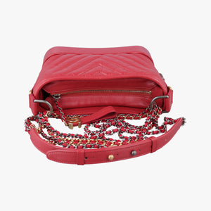 Vintage Chanel Gabrielle Red Leather A91810 shoulderbag | stylenewstar