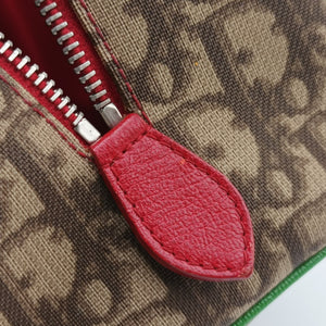 Secondhand Christian Dior Rasta Brown x Multicolor PVC-coated canvas x leather handbag | stylenewstar
