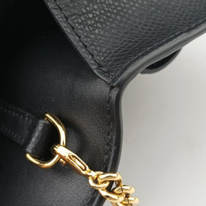 Pre-owned Fendi F is Black Leather 8BM005 shoulderbag | stylenewstar