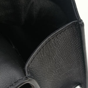 Pre-owned Fendi F is Black Leather 8BM005 shoulderbag | stylenewstar