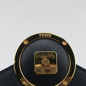 Pre-owned Fendi F is Black Leather 8BM005 shoulderbag | stylenewstar
