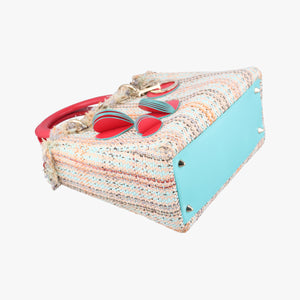 Pre-owned Christian Dior Lady Dior Multicolor Textile x Leather shoulderbag | stylenewstar