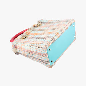 Pre-owned Christian Dior Lady Dior Multicolor Textile x Leather shoulderbag | stylenewstar