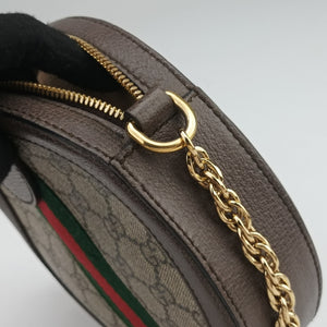 Pre-owned Gucci Ophidia Brown×beige PVC coated canvas×Leather 550618 shoulderbag | stylenewstar