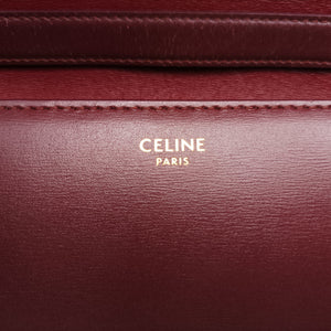 Pre-owned Celine Classic Box Burgundy Leather shoulderbag | stylenewstar