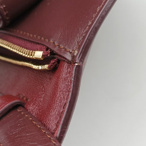 Pre-owned Celine Classic Box Burgundy Leather shoulderbag | stylenewstar