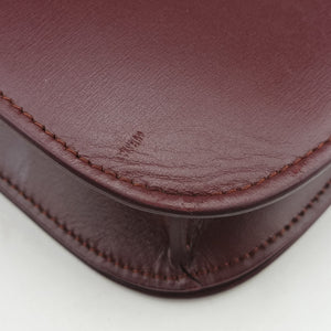 Pre-owned Celine Classic Box Burgundy Leather shoulderbag | stylenewstar