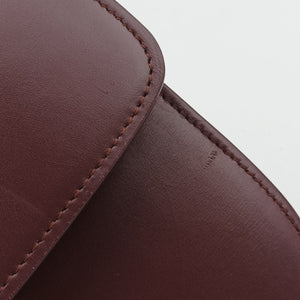 Pre-owned Celine Classic Box Burgundy Leather shoulderbag | stylenewstar