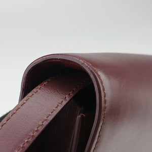 Pre-owned Celine Classic Box Burgundy Leather shoulderbag | stylenewstar
