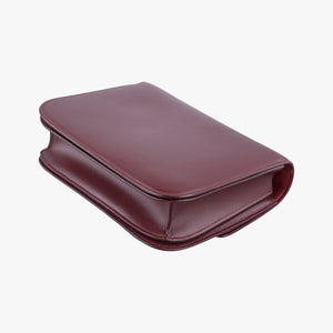 Pre-owned Celine Classic Box Burgundy Leather shoulderbag | stylenewstar