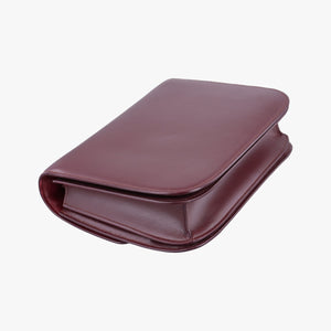 Pre-owned Celine Classic Box Burgundy Leather shoulderbag | stylenewstar