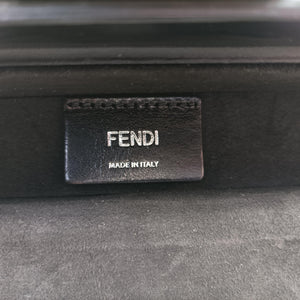 Pre-owned Fendi Trunk White×Black Leather 7VA507 shoulderbag | stylenewstar