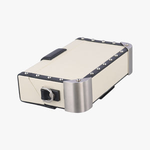 Pre-owned Fendi Trunk White×Black Leather 7VA507 shoulderbag | stylenewstar