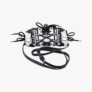 Pre-owned Balenciaga Sneakerhead Black×white fabric shoulderbag | stylenewstar