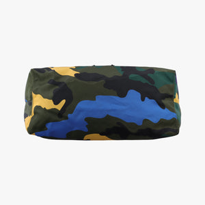 Pre-owned Valentino Rockstud camouflage Green×Multicolour nylon× Leather shoulderbag | stylenewstar