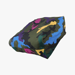 Pre-owned Valentino Rockstud camouflage Green×Multicolour nylon× Leather shoulderbag | stylenewstar