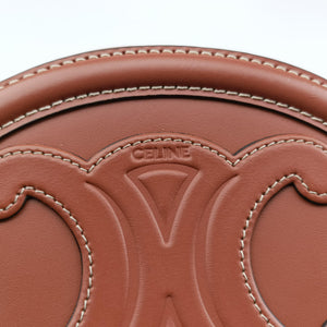 Pre-owned Celine Oval Purse Cuir Triomphe Brown Leather shoulderbag | stylenewstar