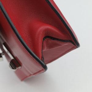 Pre-owned Prada Electra Studded Red Leather 1BD120 shoulderbag | stylenewstar