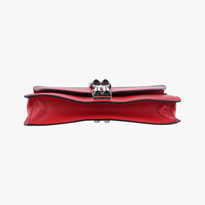 Pre-owned Prada Electra Studded Red Leather 1BD120 shoulderbag | stylenewstar
