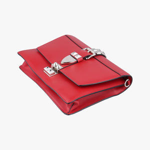 Pre-owned Prada Electra Studded Red Leather 1BD120 shoulderbag | stylenewstar