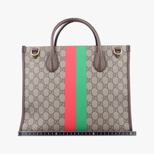 Pre-owned Gucci Interlocking G Tiger Beige×Brown PVC coated canvas×Leather 659983 shoulderbag | stylenewstar