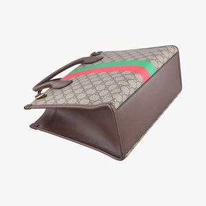 Pre-owned Gucci Interlocking G Tiger Beige×Brown PVC coated canvas×Leather 659983 shoulderbag | stylenewstar