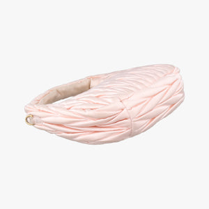 Pre-owned Miu Miu Wander Matelasse hobo Pink Satin 5BC125 shoulderbag | stylenewstar