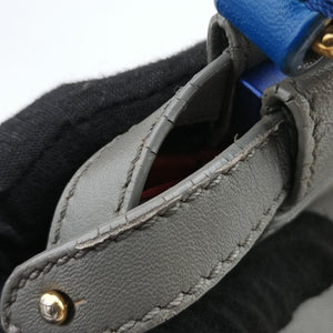 Pre-owned Fendi PEEKABOO Blue×Gray Leather 8BN244 shoulderbag | stylenewstar