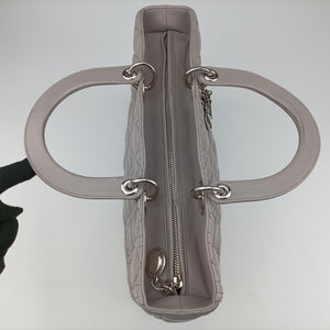 Vintage Christian Dior Lady Dior Grey lambskin handbag | stylenewstar